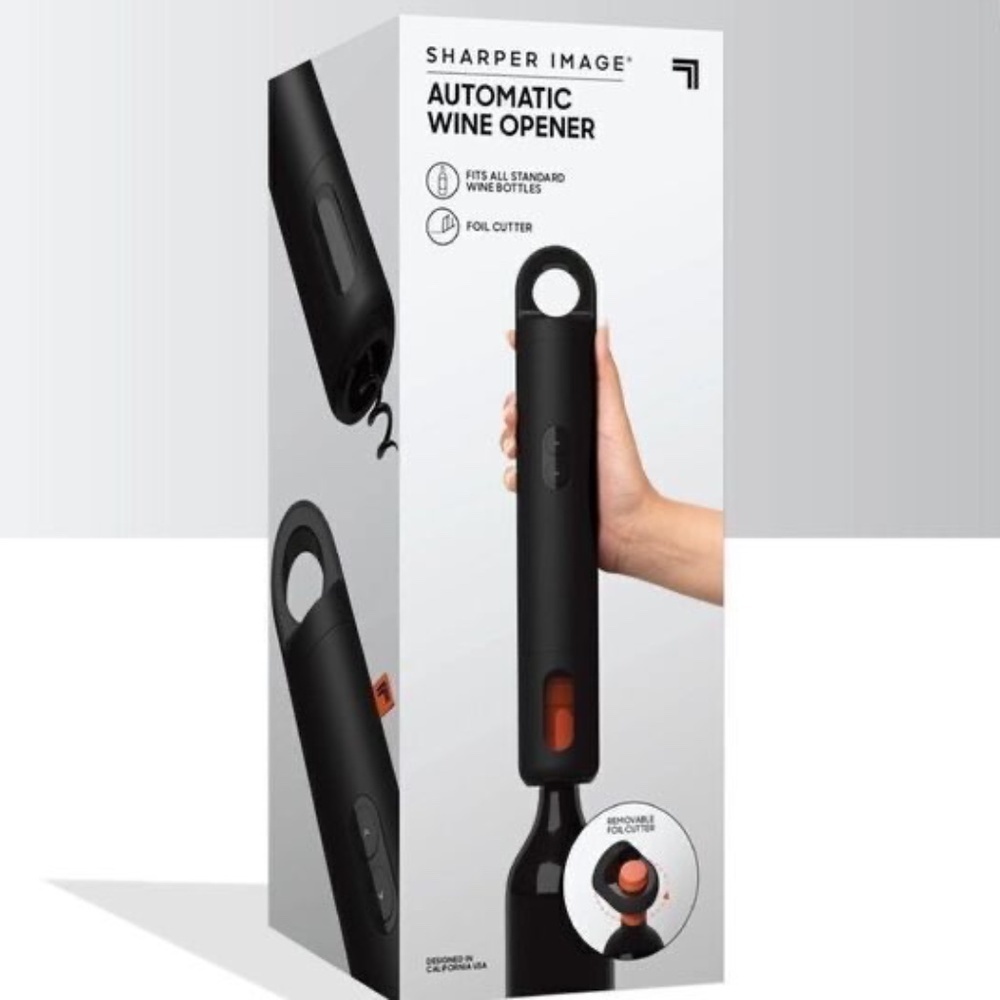 *FIRM PRICE* NIB - SHARPER IMAGE AUTOMATIC WINE BOTTLE OPENER